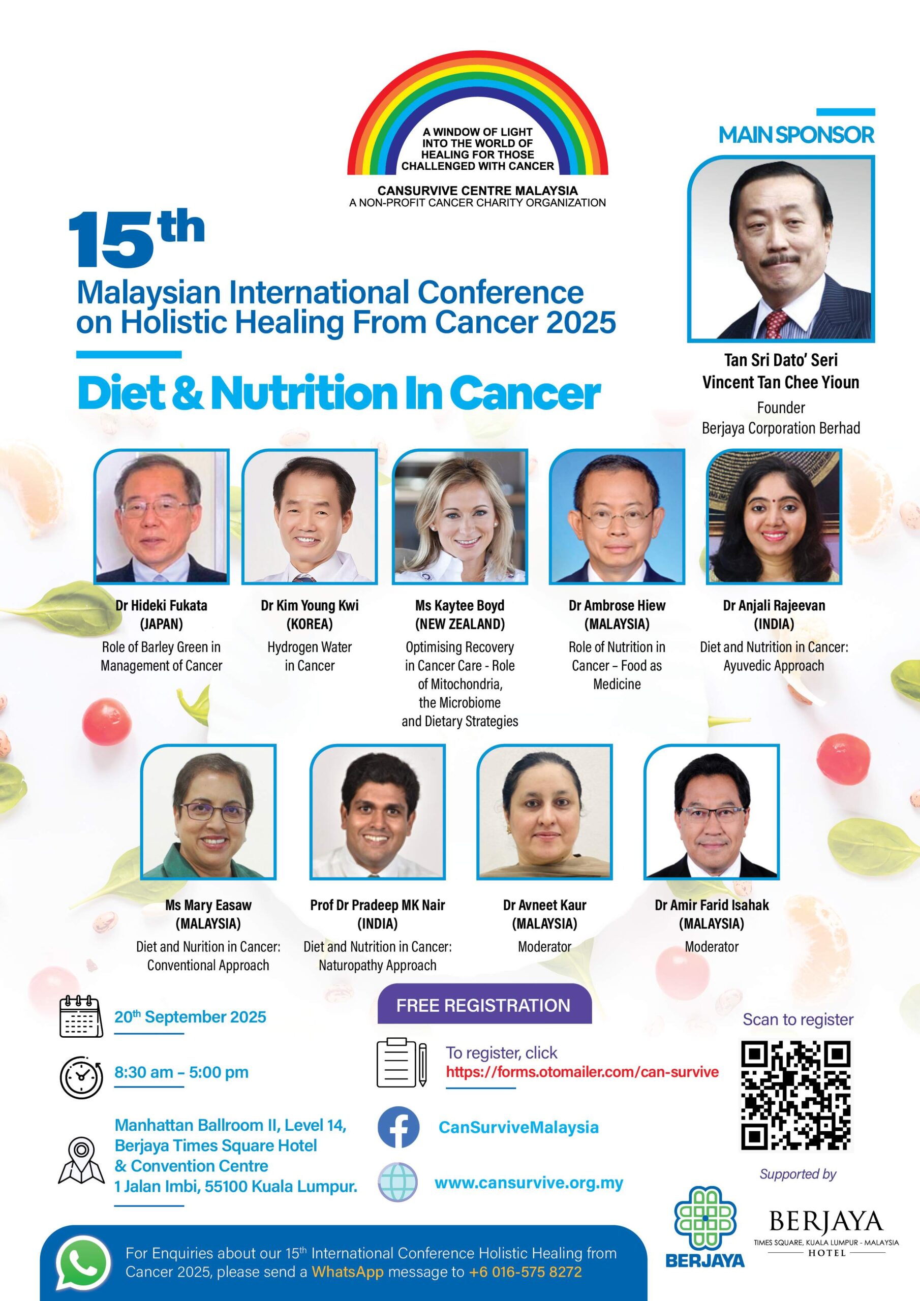 You are currently viewing 20 Sep 2025 Malaysian International Conference on Holistic Healing from Cancer